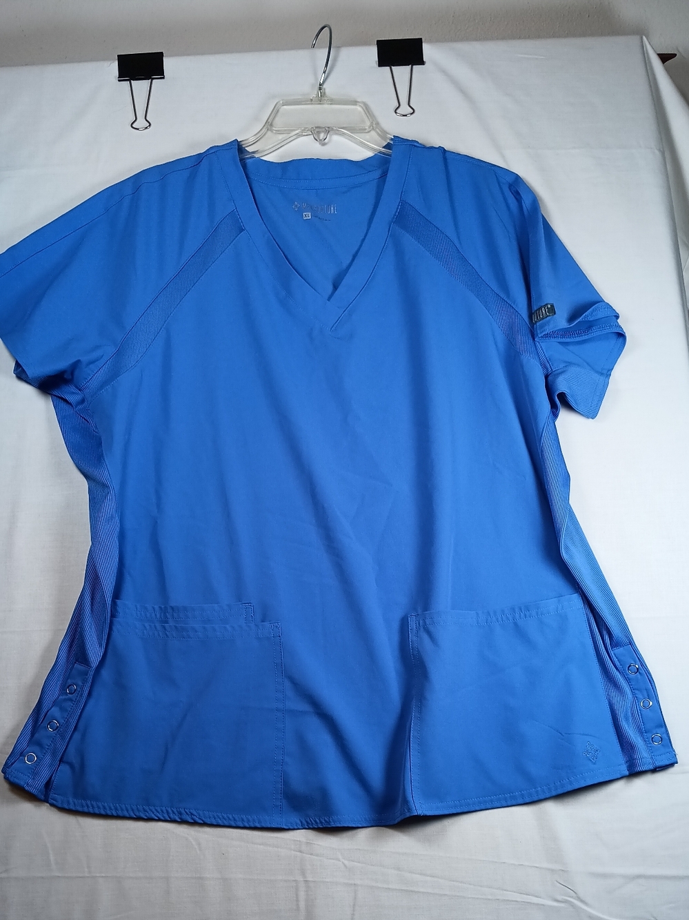 Med Couture Women’s V-Neck Scrub Top in Royal Blue